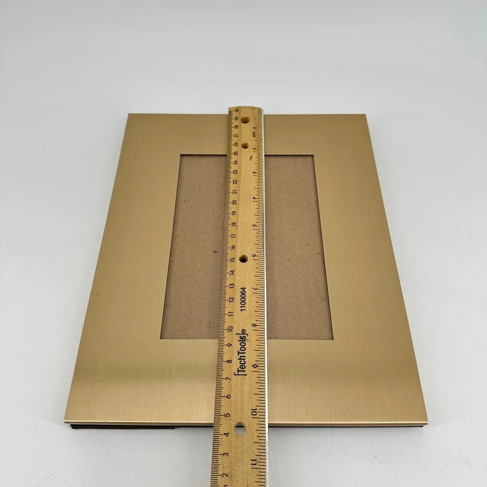 Brushed Gold Metal Picture Frame for 4x6 Photo Tabletop Wall Mount Modern Decor